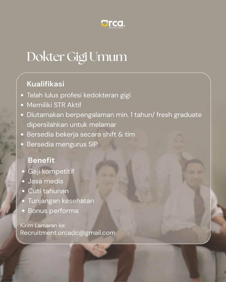 Lowongan Kerja Dokter Gigi Palu 2026