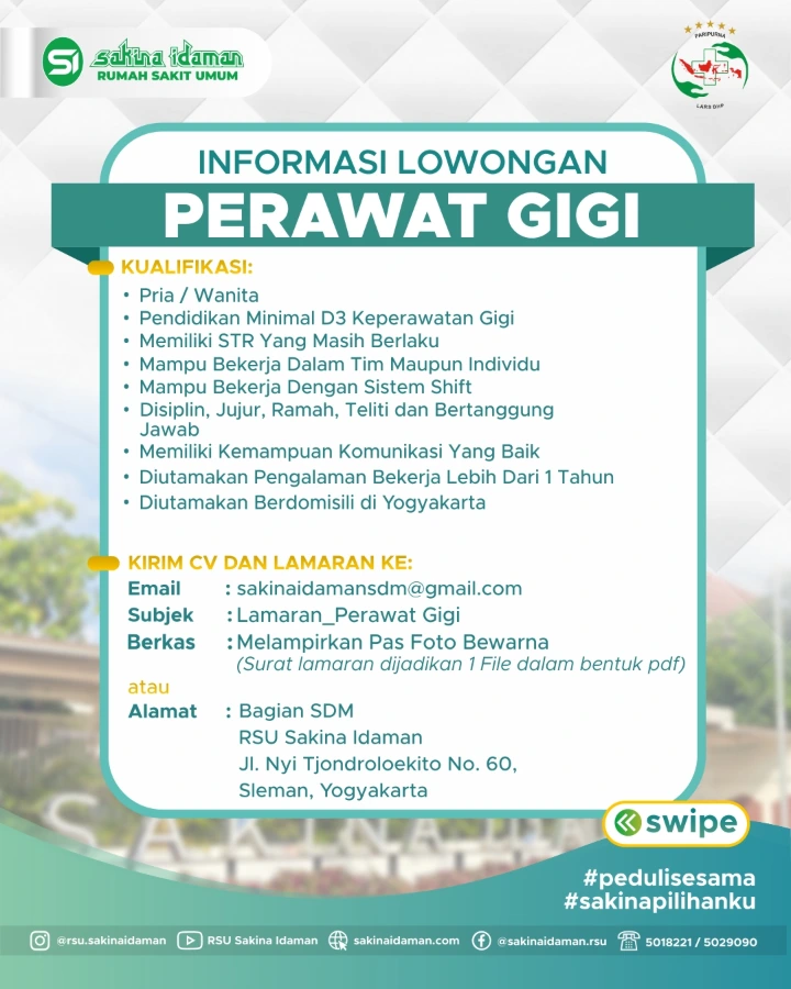 Lowongan Kerja Perawat Gigi Yogyakarta 2026