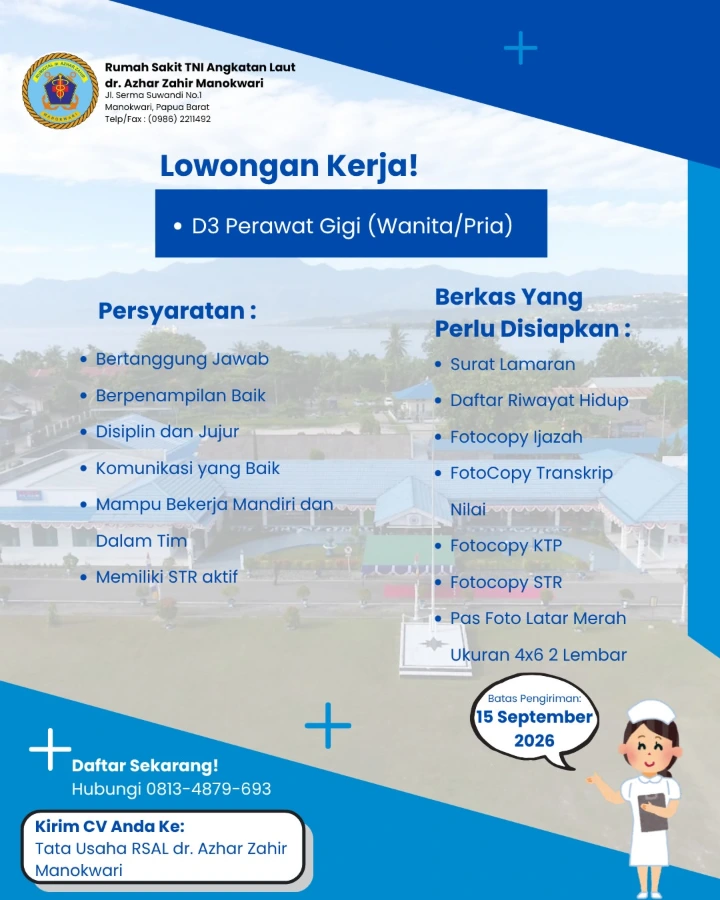 Lowongan Kerja Perawat Gigi Manokwari 2026
