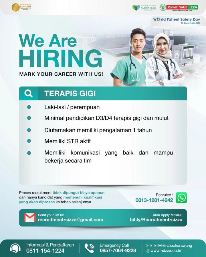 Lowongan Kerja Terapis Gigi Karawang 2026