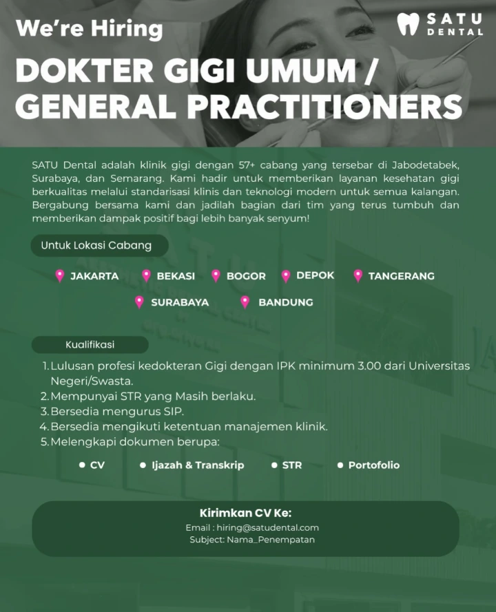 Lowongan Kerja Dokter Gigi Jakarta 2026