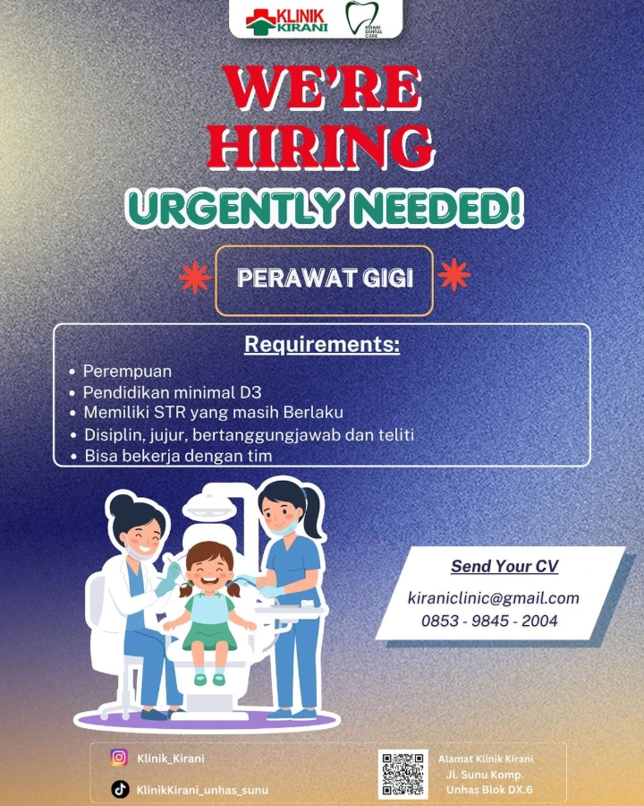 Lowongan Kerja Perawat Gigi Makassar 2026