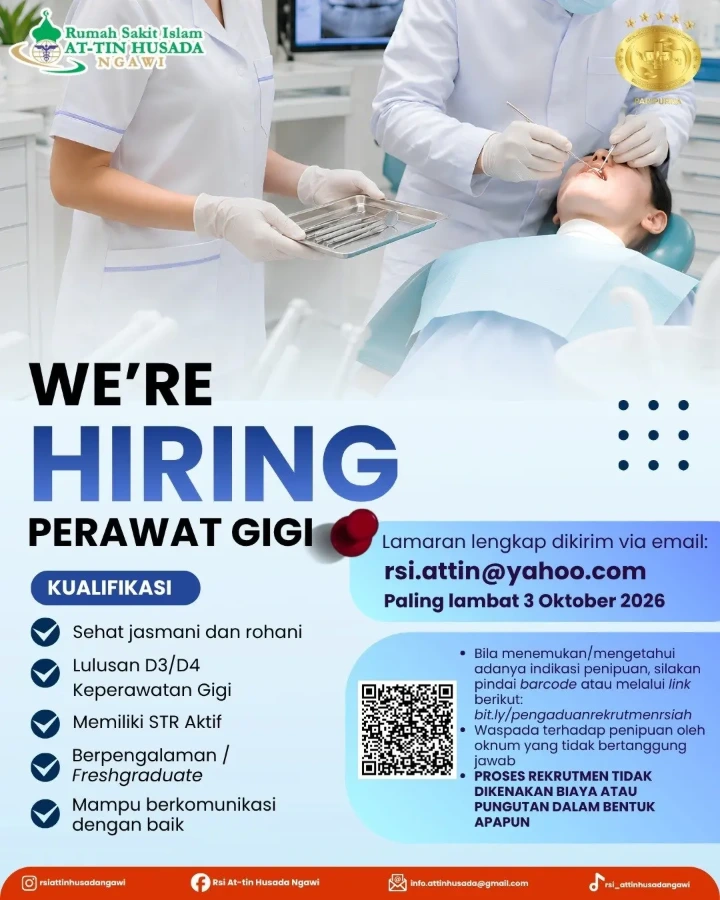 Lowongan Kerja Perawat Gigi Ngawi 2026