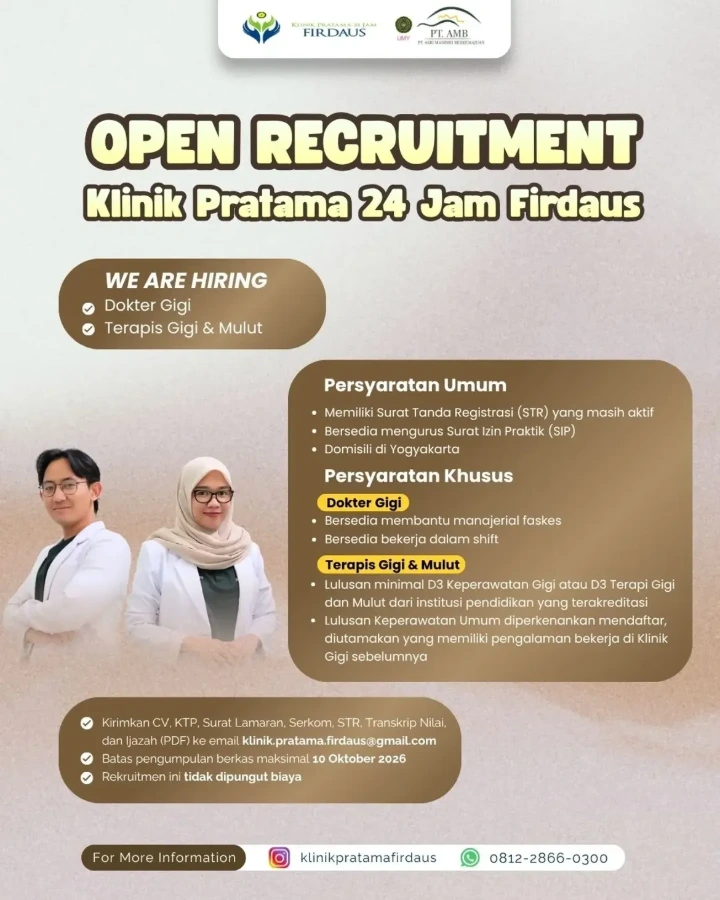 Lowongan Kerja Dokter Gigi Yogyakarta 2026