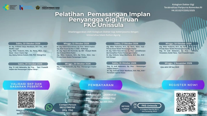 Pelatihan Pemasangan Implan Penyangga Gigi Tiruan