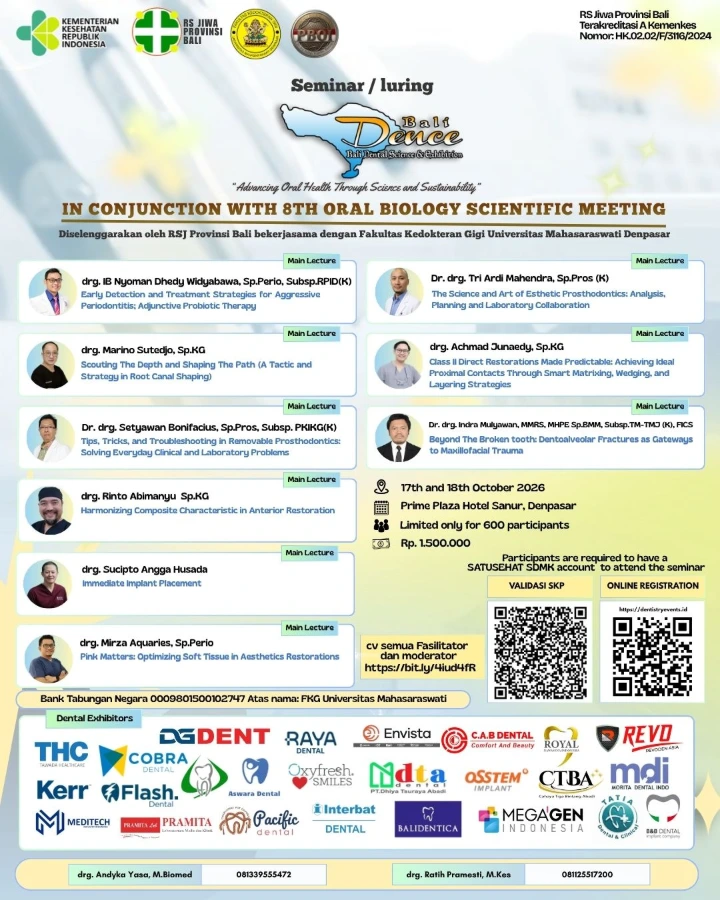 Bali Dence 2026 & 8th Oral Biology Scientific Meeting