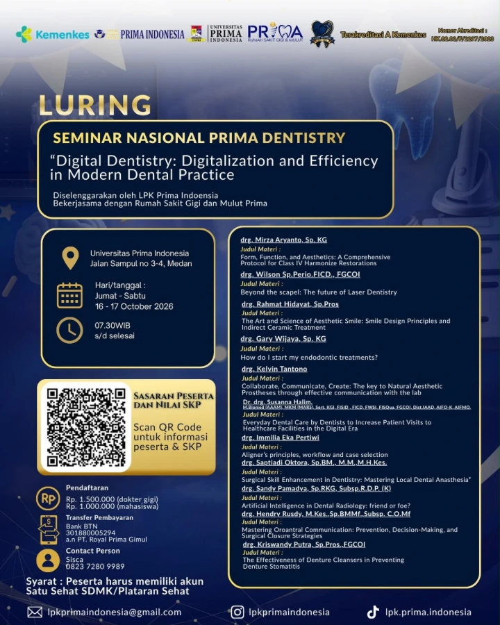 Seminar Nasional Prima Dentistry Digital Dentistry in Dental Practice
