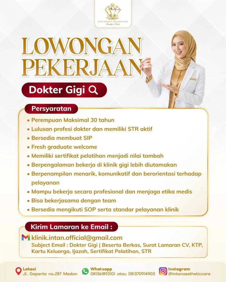 Lowongan Kerja Dokter Gigi Medan 2026